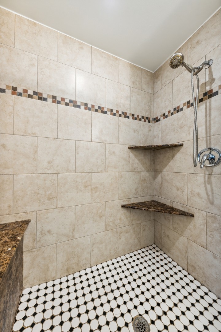 183 East River Road, Unit D2 Des Plaines, IL 60016 - Photo 32 of 42 a bathroom with a shower