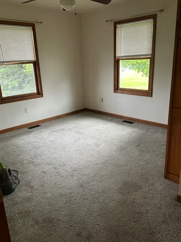 an empty room with a window