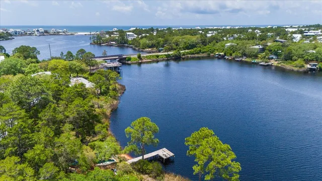 an aerial view of a house having outdoor space