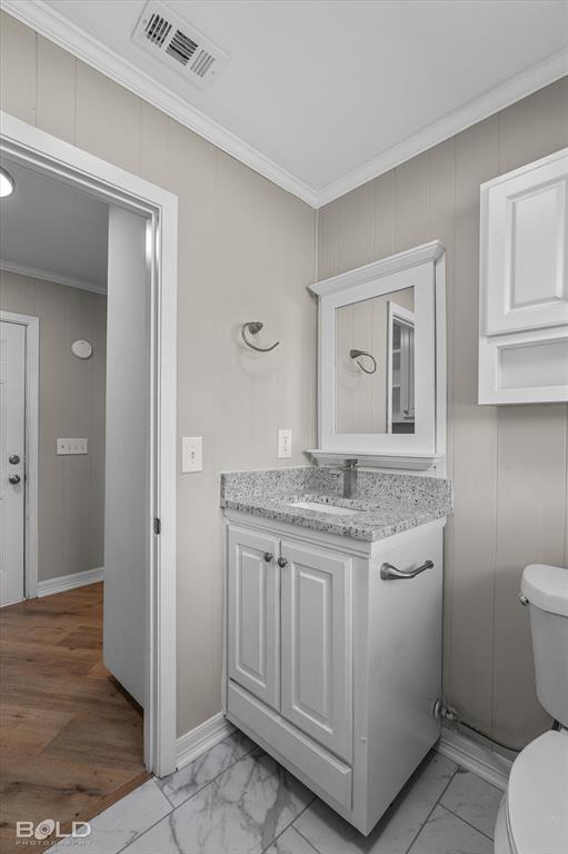 119 Stateny Lane Grand Cane, LA 71032 - Photo 30 of 40 a bathroom with a granite countertop toilet sink and mirror