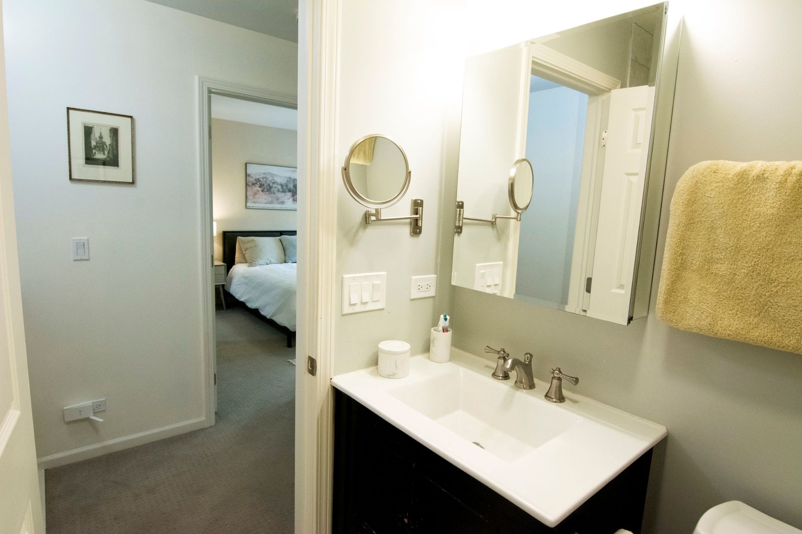 1088 Shermer Road Glenview, IL 60025 - Photo 12 of 13 a en suite bathroom with a sink and a mirror
