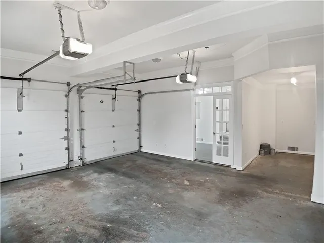 a view of a room with an entryway