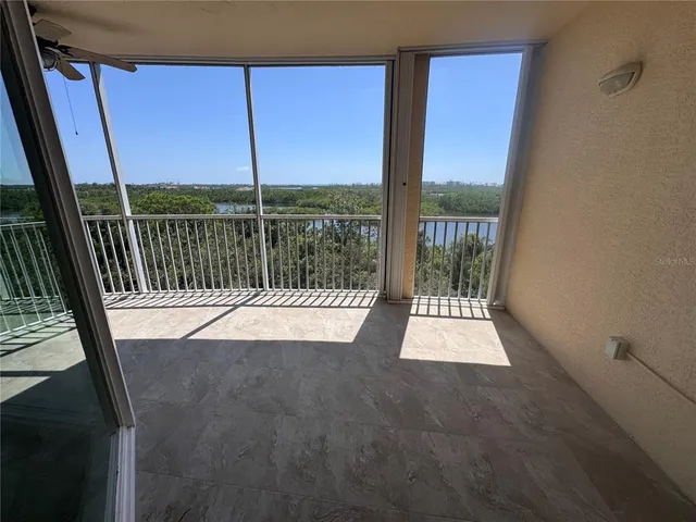 an empty room with a window