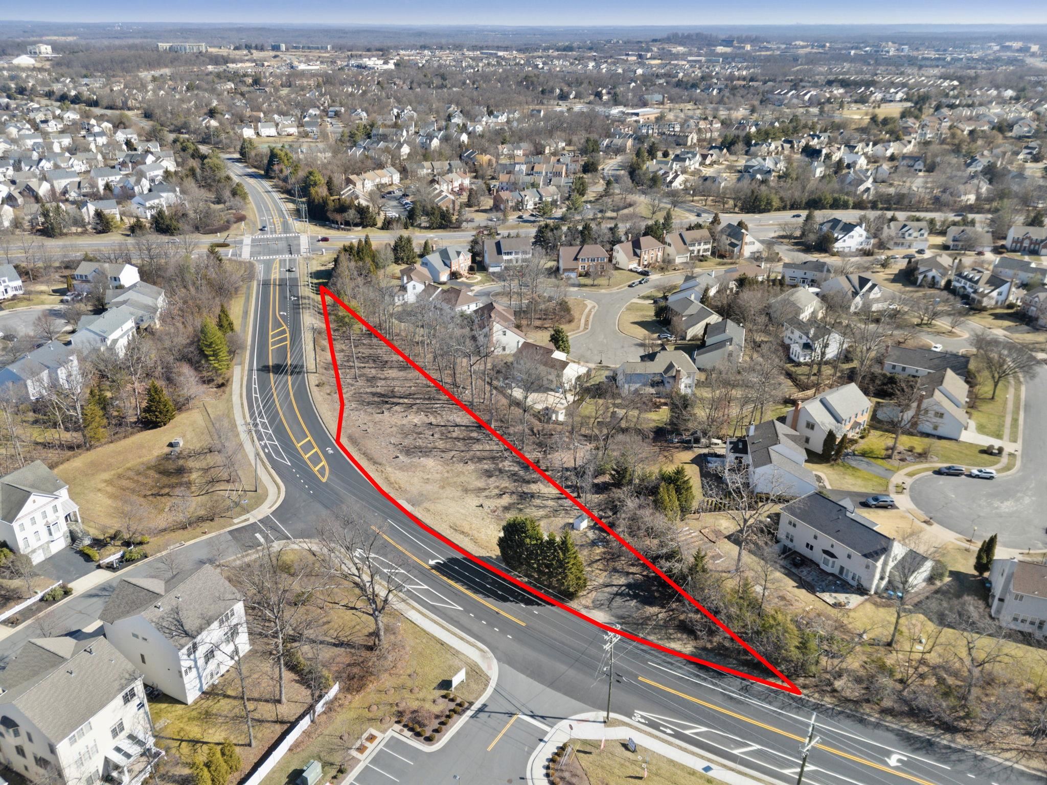 an aerial view of a city