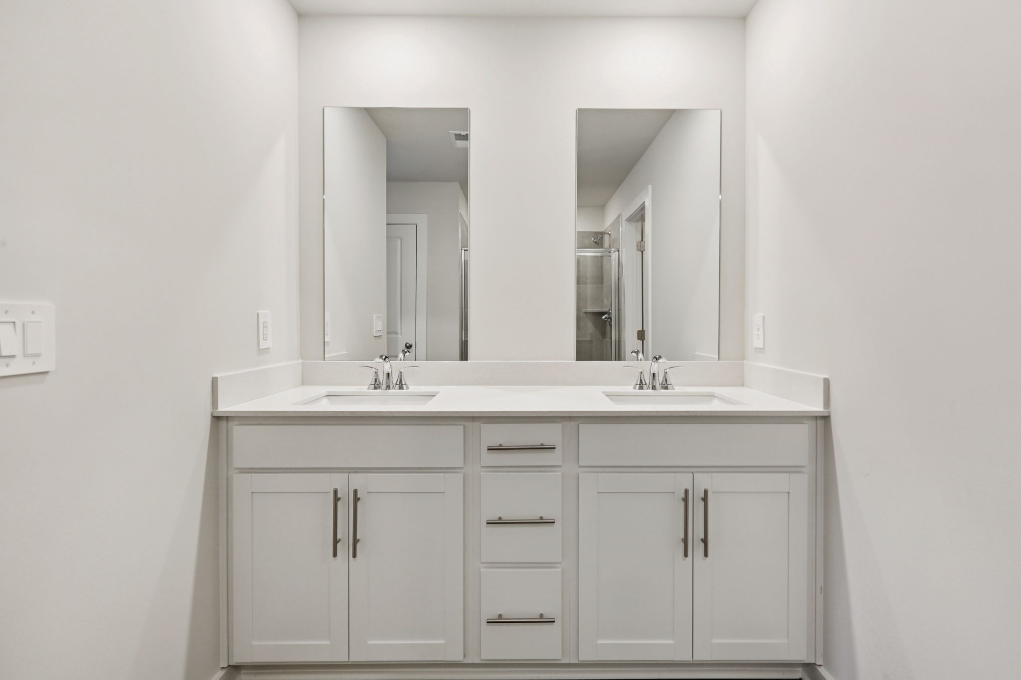 3823 Hallanday Drive Murfreesboro, TN 37128 - Photo 45 of 59 a bathroom with double sink and a mirror