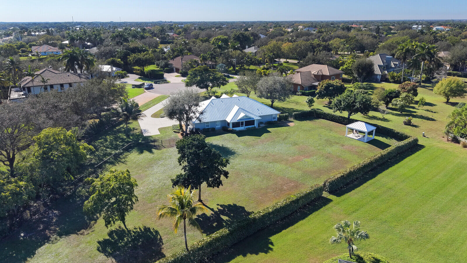 15355 Emmelman Road Wellington, FL 33414 - Photo 33 of 34 Aerial Rear View