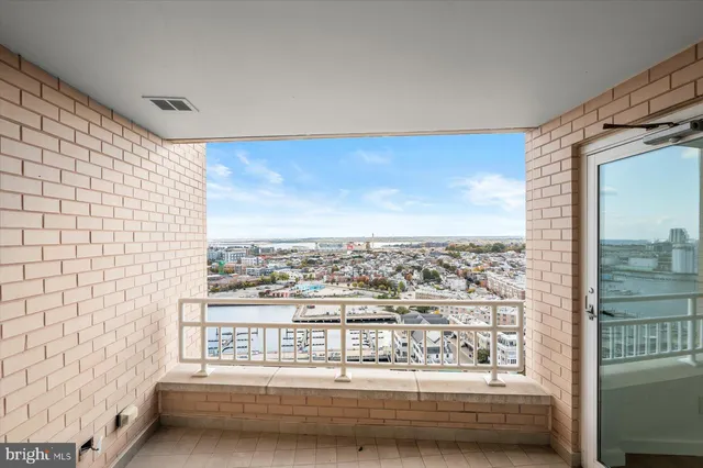 a view of a room with a window