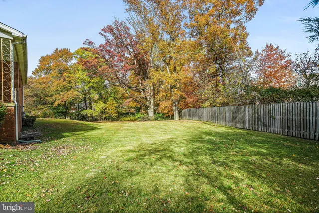 a view of outdoor space with deck and yard
