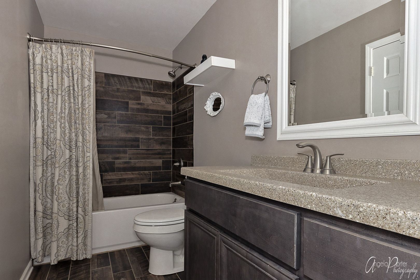 28451 Valley Road Ingleside, IL 60041 - Photo 6 of 21 a bathroom with a granite countertop sink toilet and shower