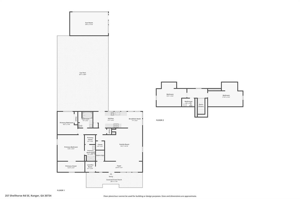 257 Shellhorse Road Southeast Ranger, GA 30734 - Photo 44 of 44 a picture of floor plan