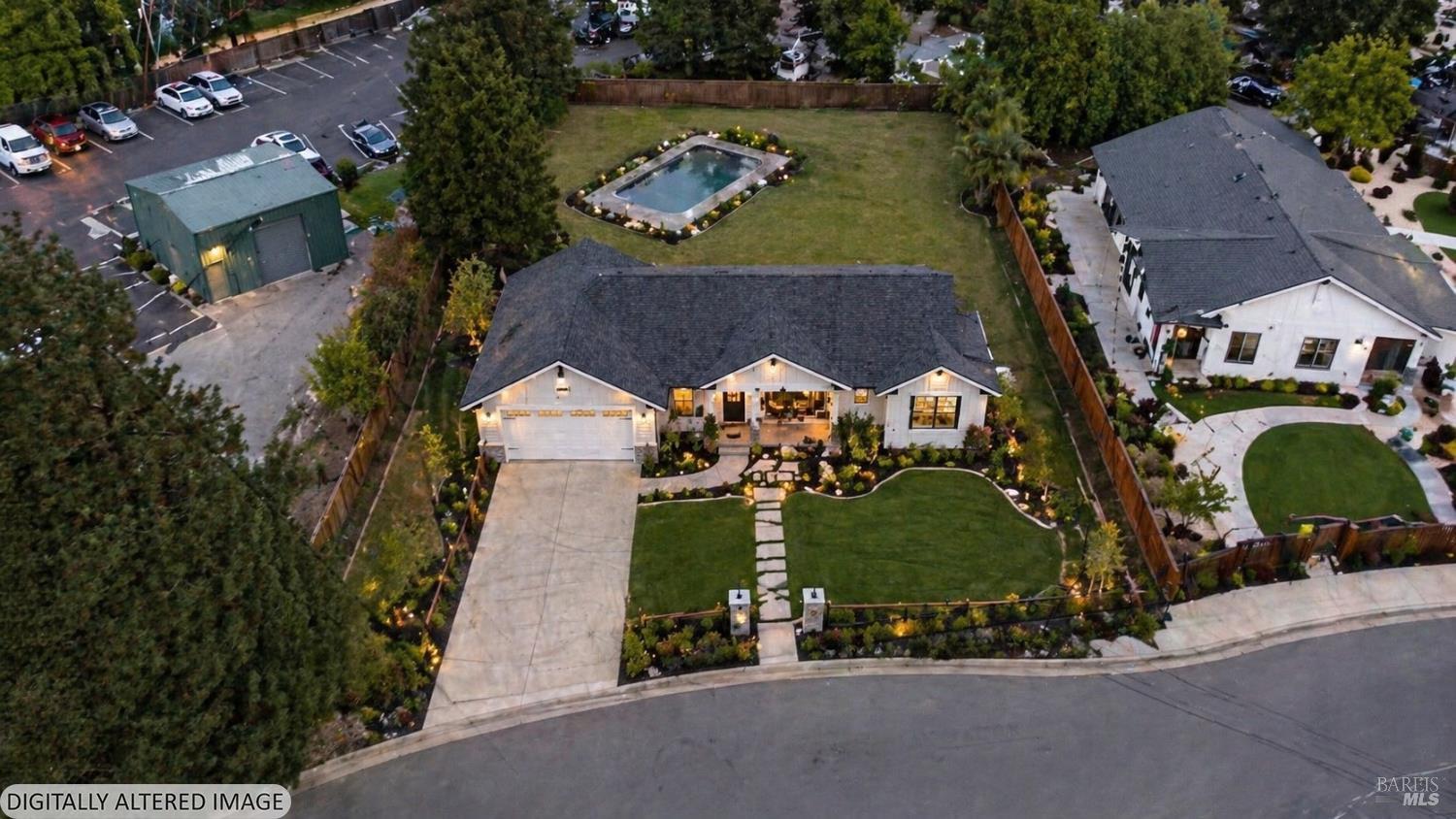 205 North Dover Court Santa Rosa, CA 95403 - Photo 2 of 19 AI created picture based on lot, plans and pool