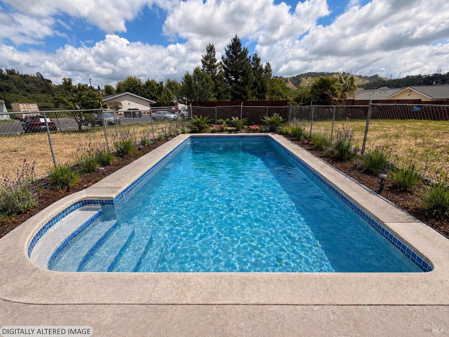 205 North Dover Court Santa Rosa, CA 95403 - Photo 3 of 19 AI created picture of the existing pool based as proposed.