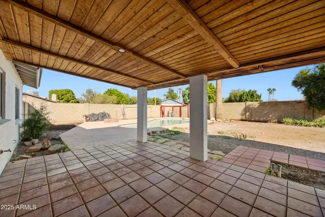 a view of porch with seating space