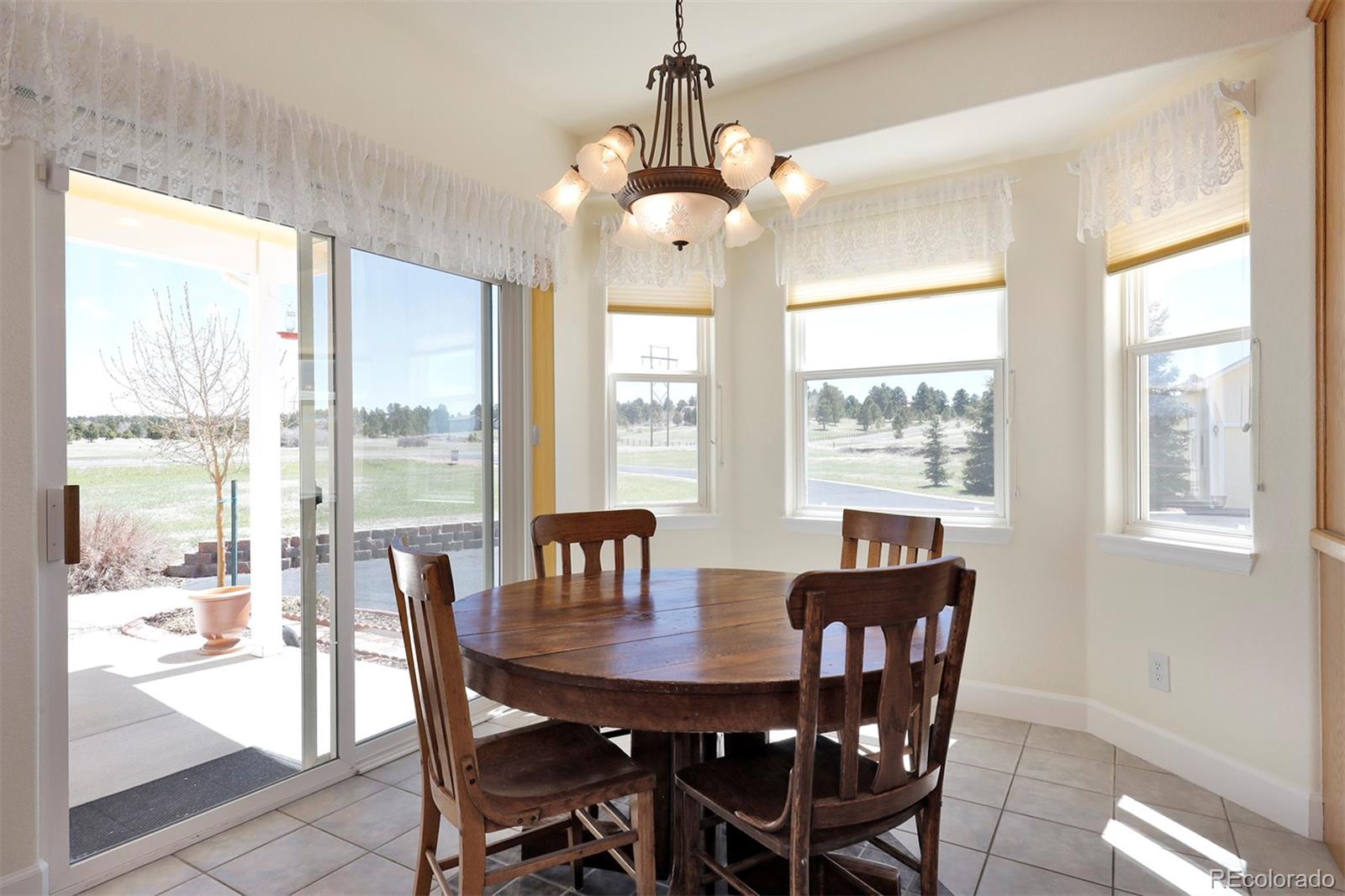 4627 Bayou Hills Road Parker, CO 80134 - Photo 12 of 40 a view of a dining room with furniture window and outside view