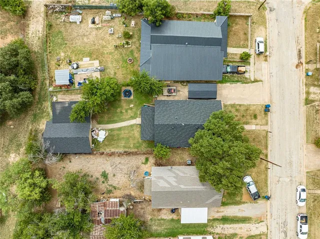 aerial view of a house