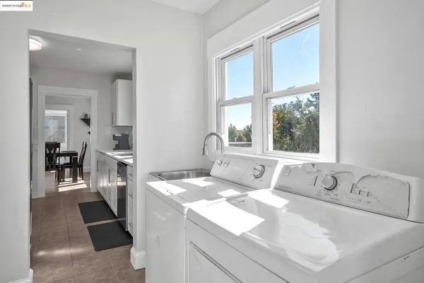 a bedroom with a bed and a table