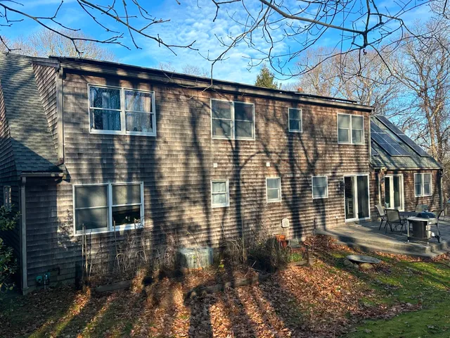 a backyard of a house