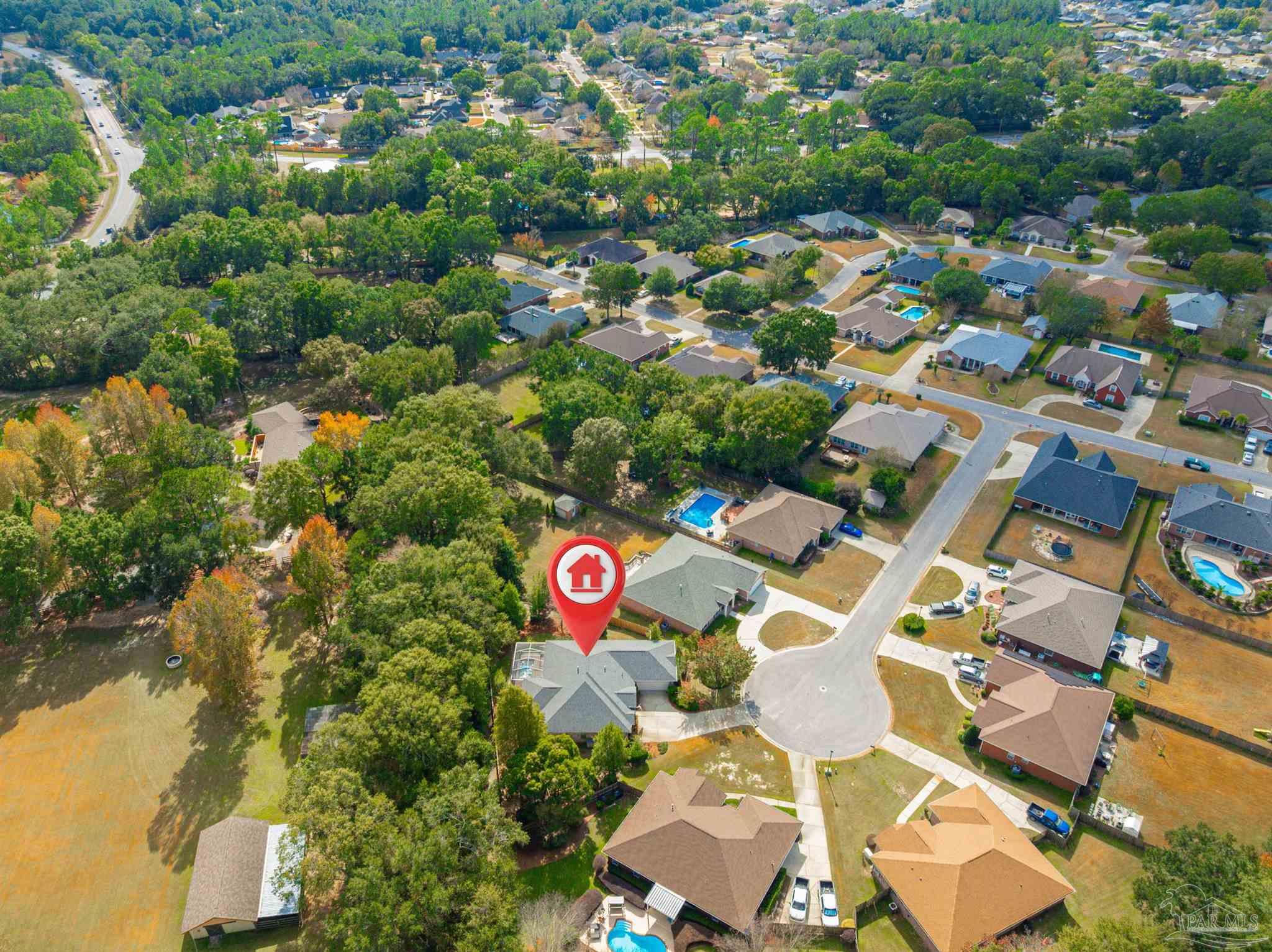 2351 Queens Ferry Lane Cantonment, FL 32533 - Photo 64 of 67 an aerial view of a city and lake view