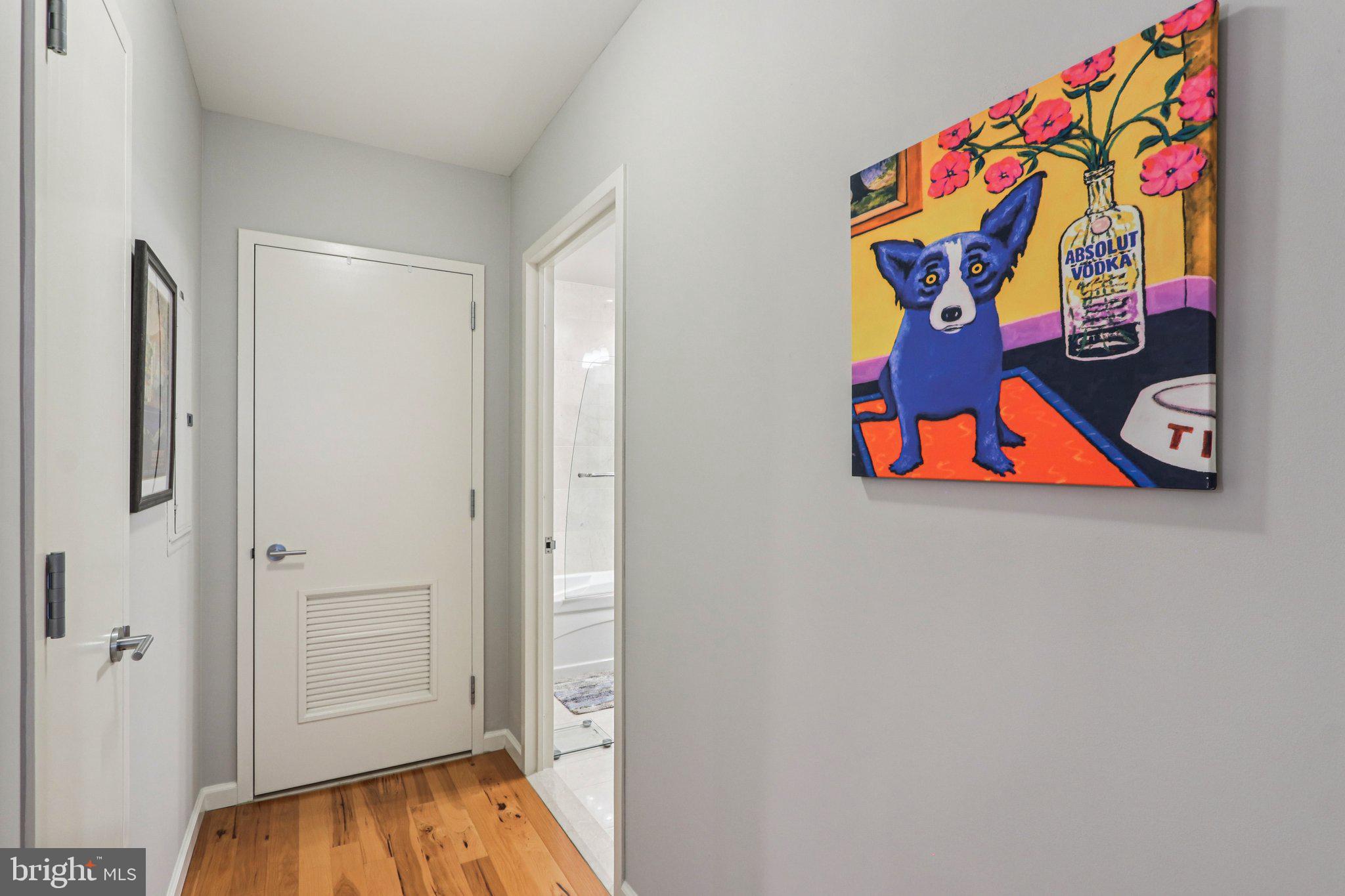 1425 Locust Street, Unit 7D Philadelphia, PA 19102 - Photo 17 of 39 wooden floor with an entryway and a closet