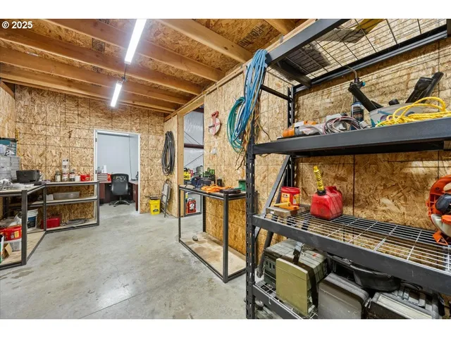 a outdoor space with lots of furniture and flowers