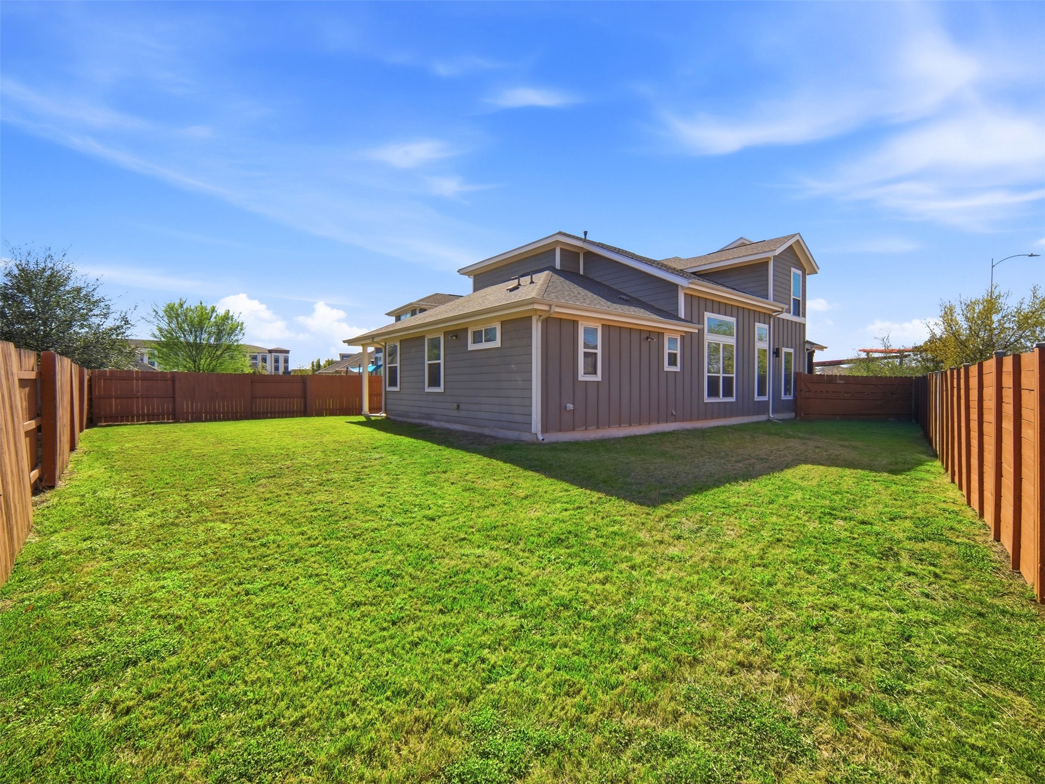 6916 Cardinal Bloom Loop Austin, TX 78744 - Photo 26 of 37 a large tree sitting in front of a house with a yard
