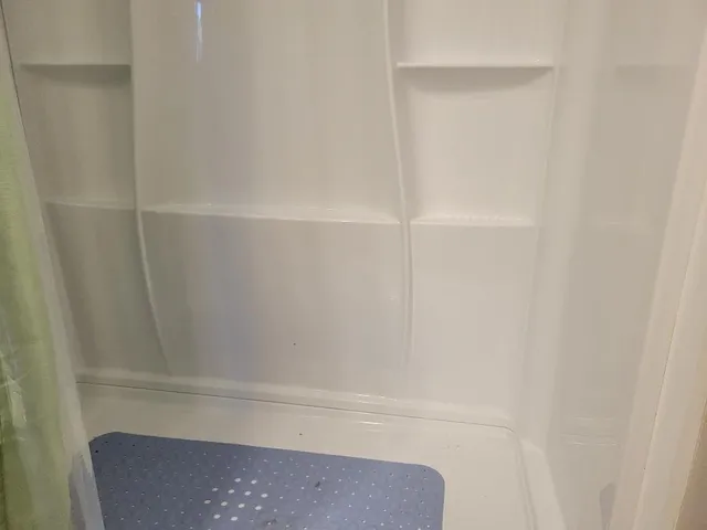 a close up view of racks on the wall