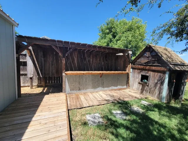 a backyard of a house
