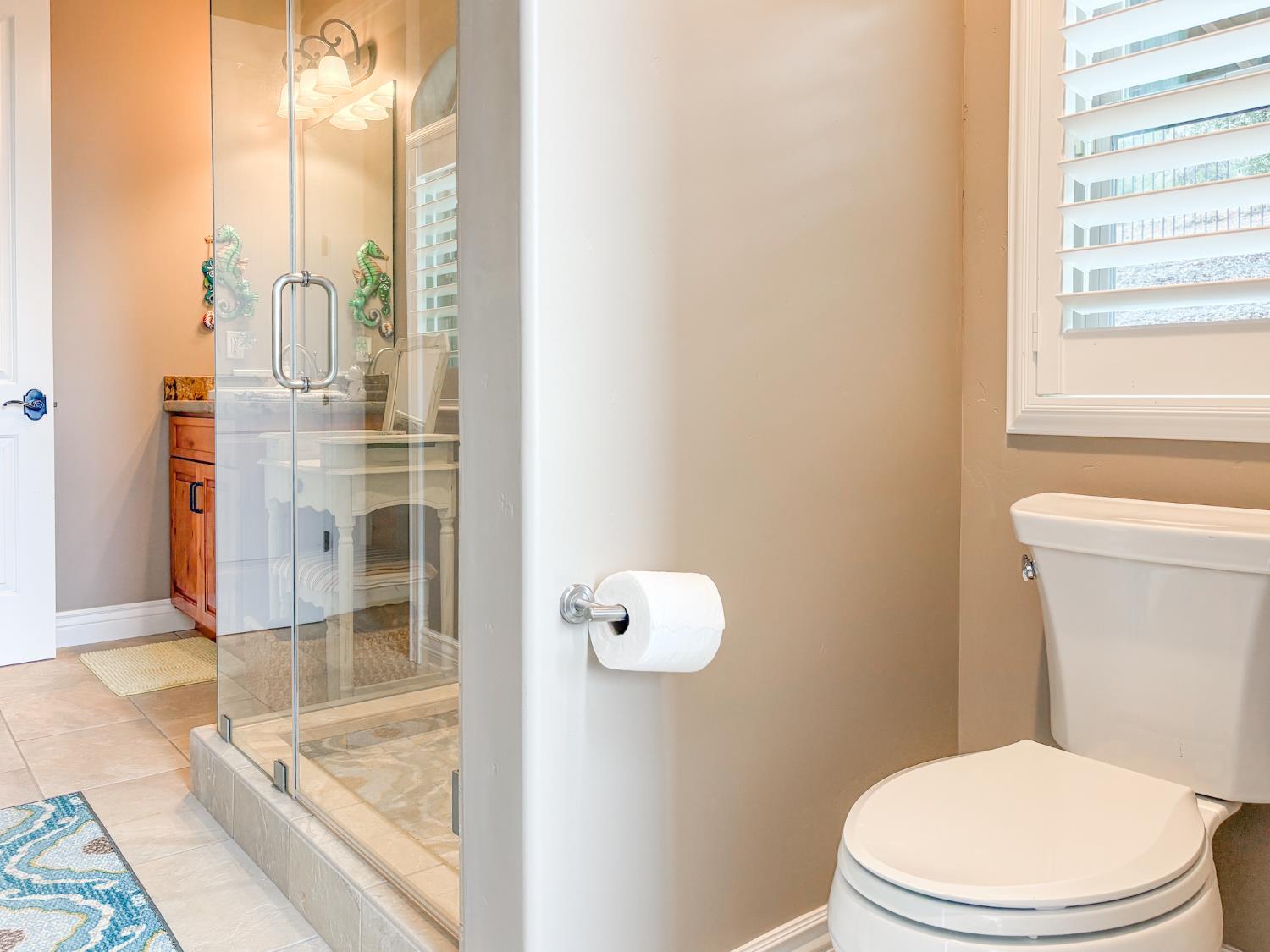 2920 Martel Creek Road Rescue, CA 95672 - Photo 19 of 69 a bathroom with a toilet and a shower