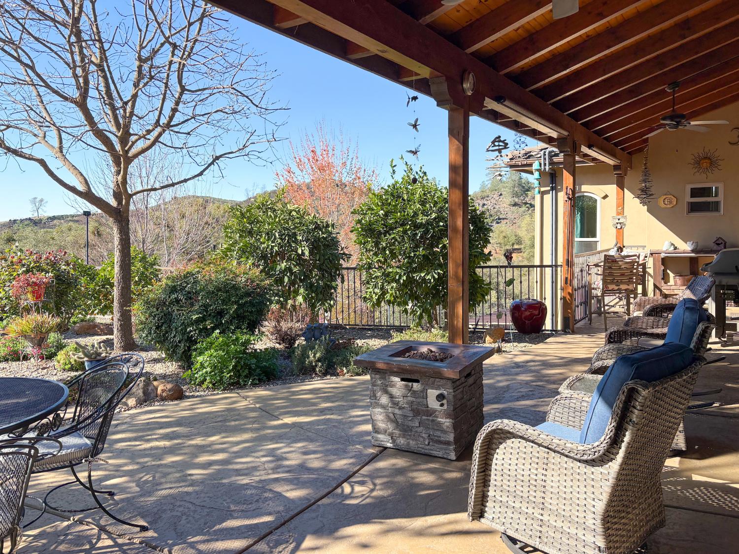 2920 Martel Creek Road Rescue, CA 95672 - Photo 42 of 69 a view of a porch with furniture and a yard