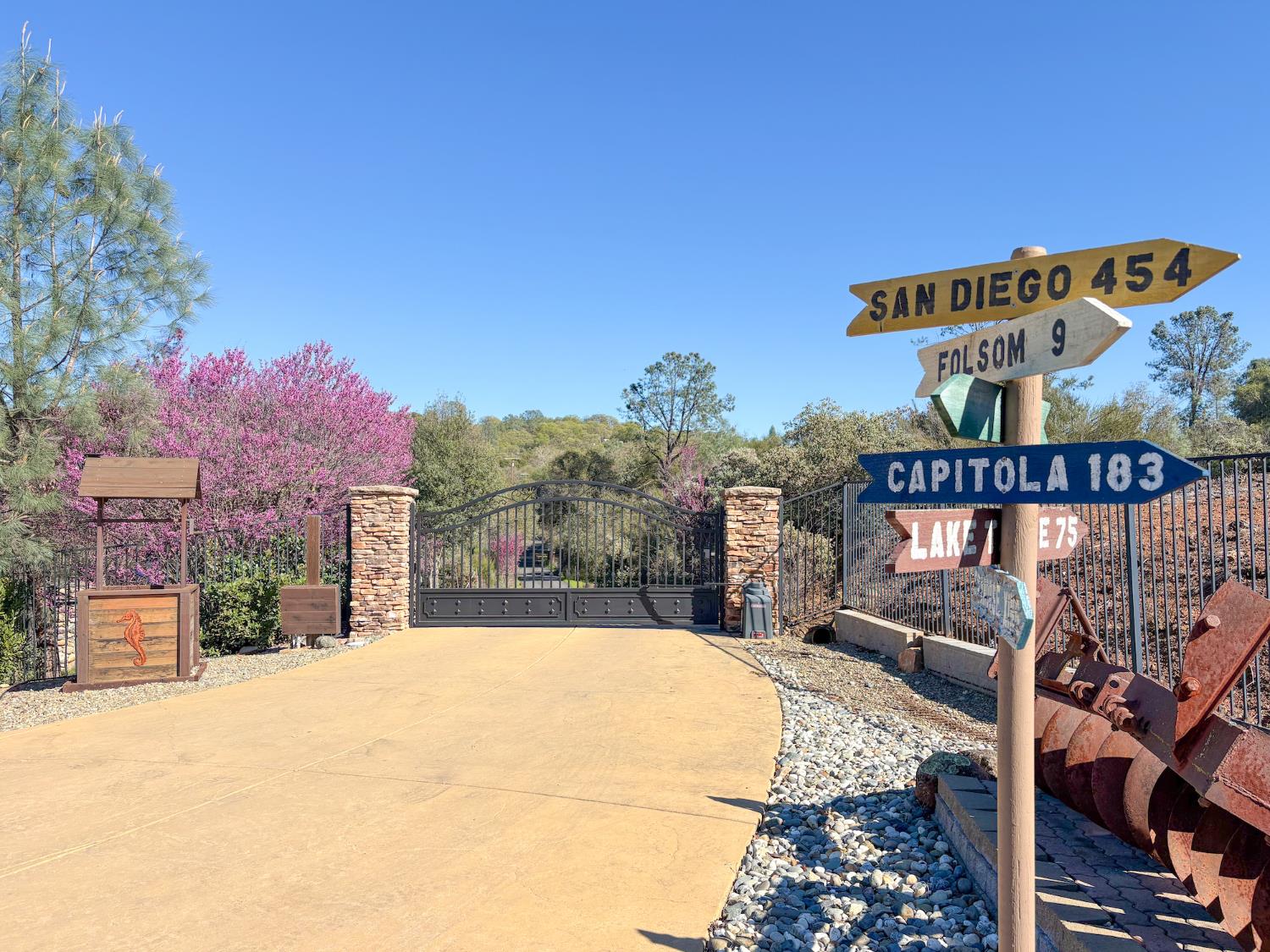 2920 Martel Creek Road Rescue, CA 95672 - Photo 59 of 69 a street sign on a pole on a street