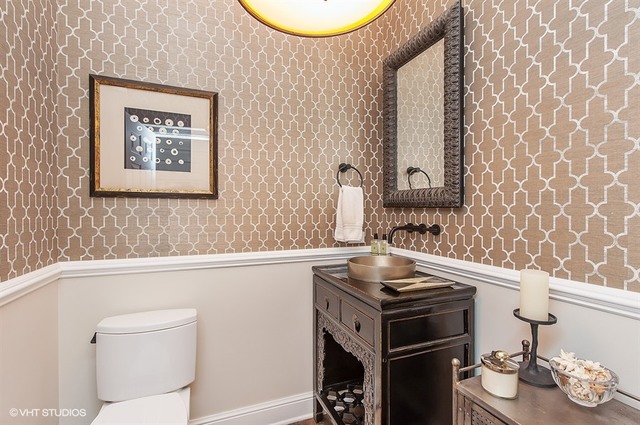 920 Bluff Street Glencoe, IL 60022 - Photo 17 of 29 a bathroom with a sink a stove and a mirror