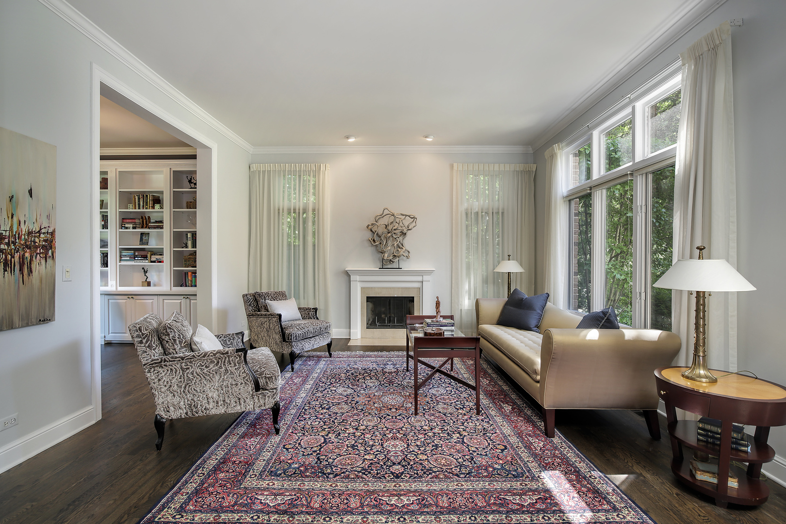 920 Bluff Street Glencoe, IL 60022 - Photo 5 of 29 a living room with furniture and a fireplace