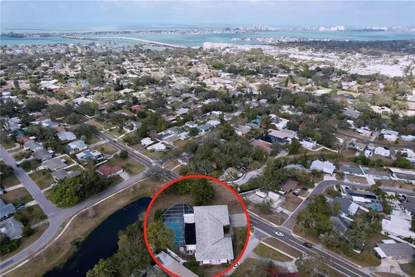 an aerial view of a city