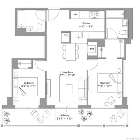 a black and white photo of a painting