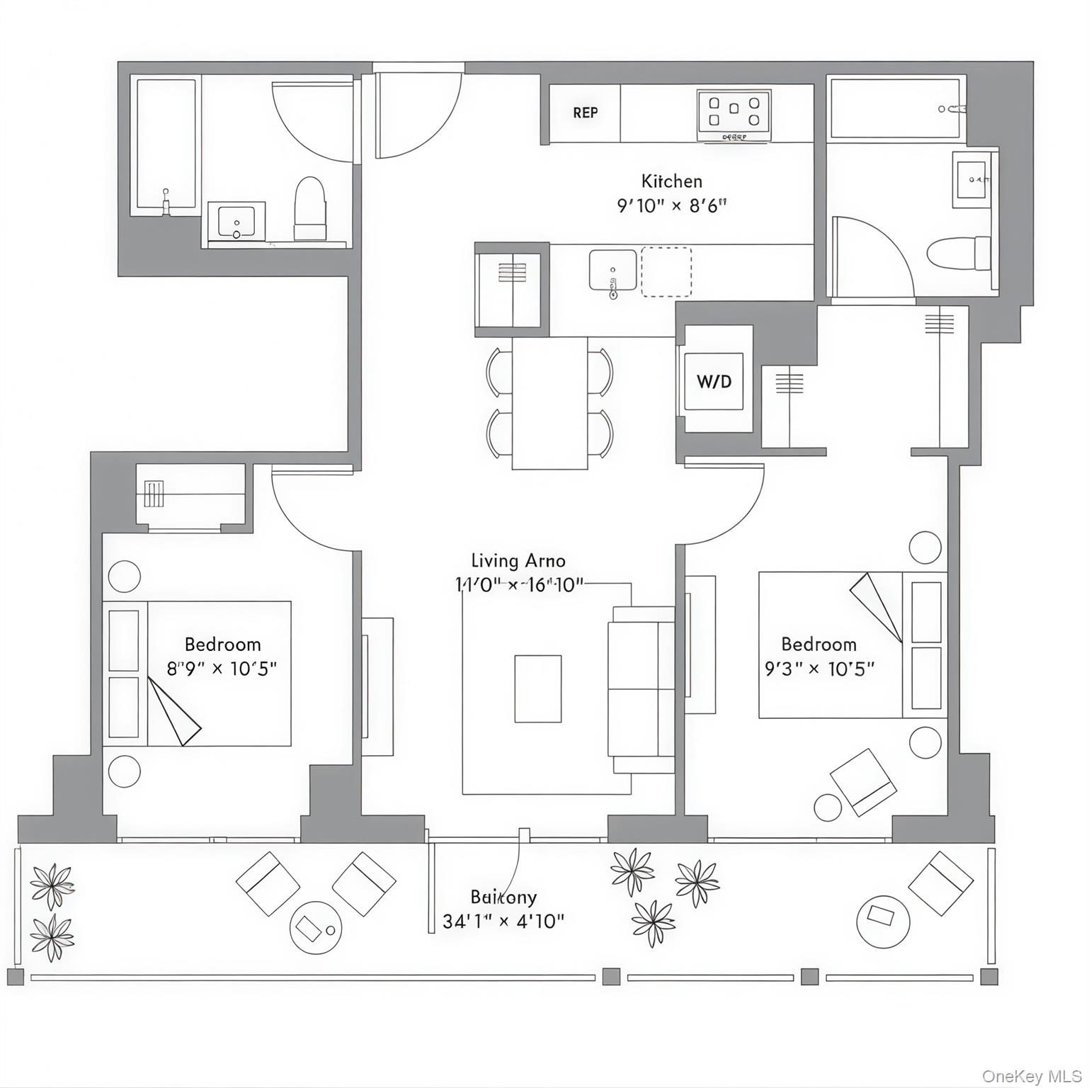 131-02 40th Road, Unit 12G Queens, NY 11354 - Photo 18 of 18 a black and white photo of a painting