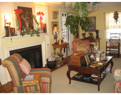 42 Sheldon Road Newton, MA 02459 - Photo 4 of 9 a living room with fireplace furniture and a potted plant