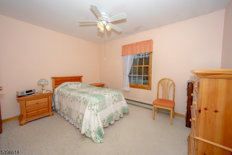 171 Mt Salem Road Wantage, NJ 07461 - Photo 17 of 38 a spacious bedroom with a bed and a chandelier