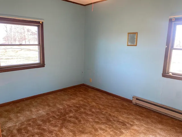 an empty room with a window