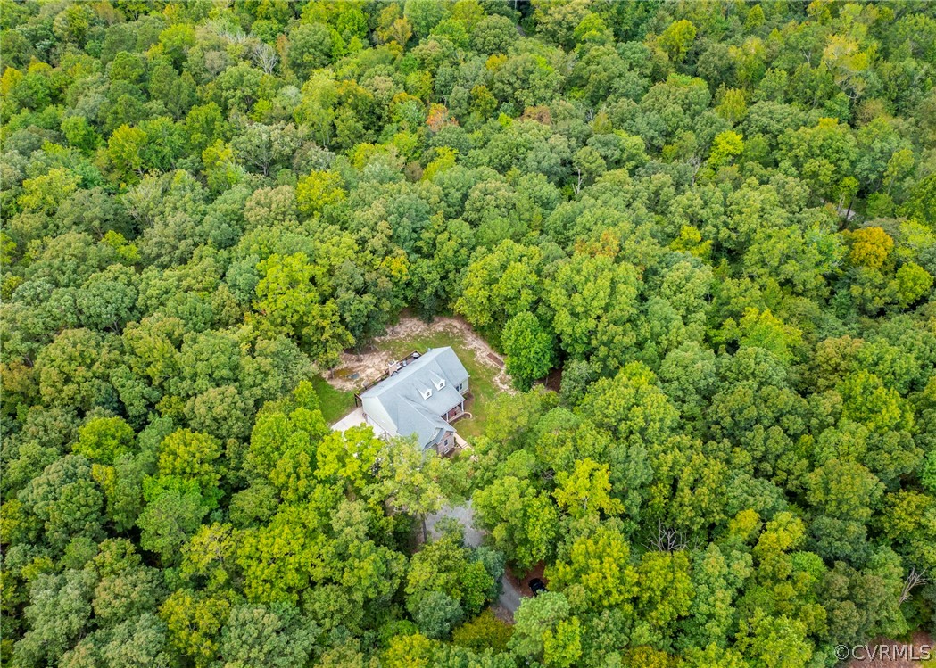 529 Brandywine Road Manquin, VA 23106 - Photo 47 of 50 a aerial view of a house with a yard and garden