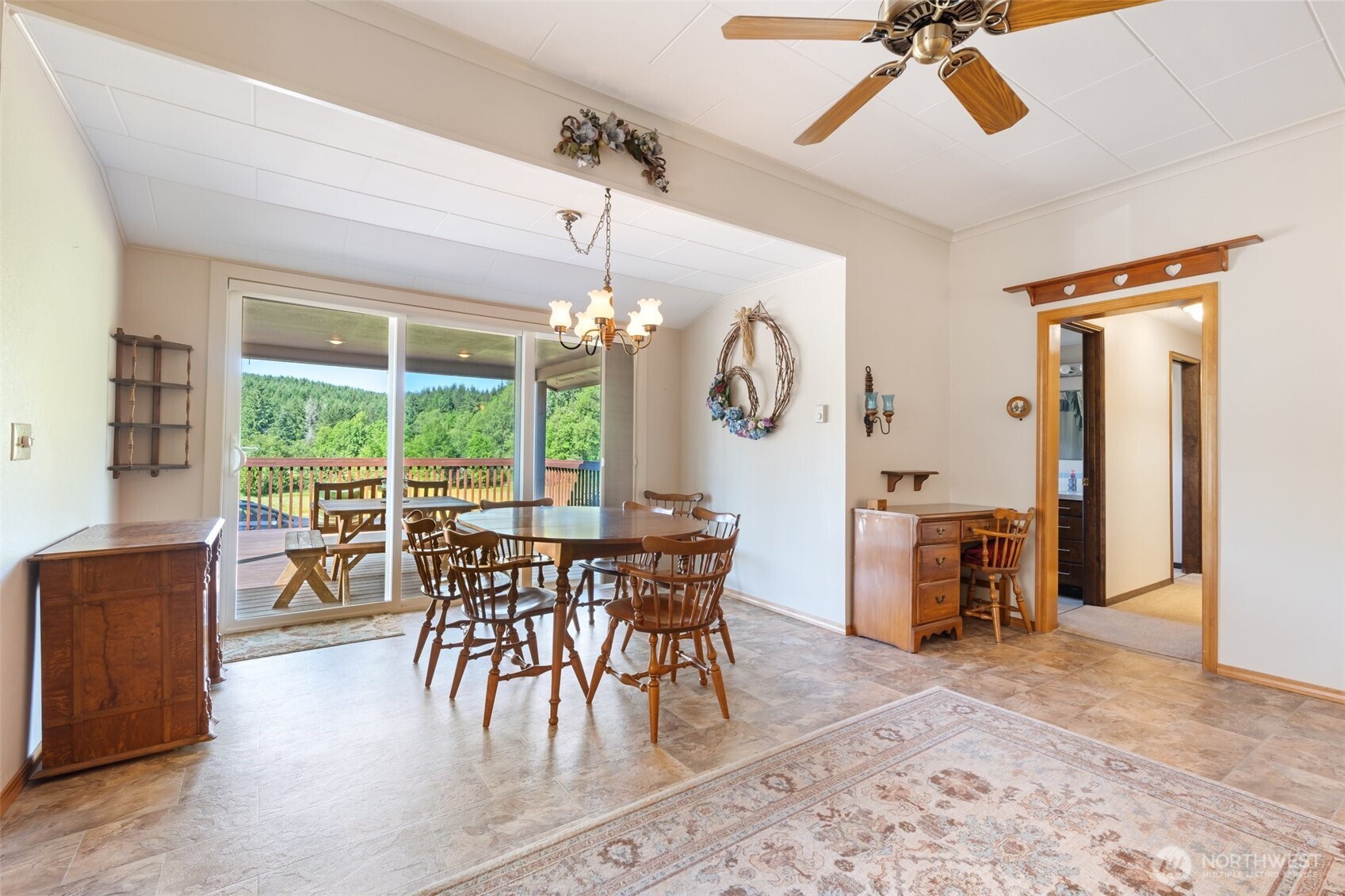 735 Coal Creek Road Chehalis, WA 98532 - Photo 13 of 39 a view of a dining room with furniture window and outside view