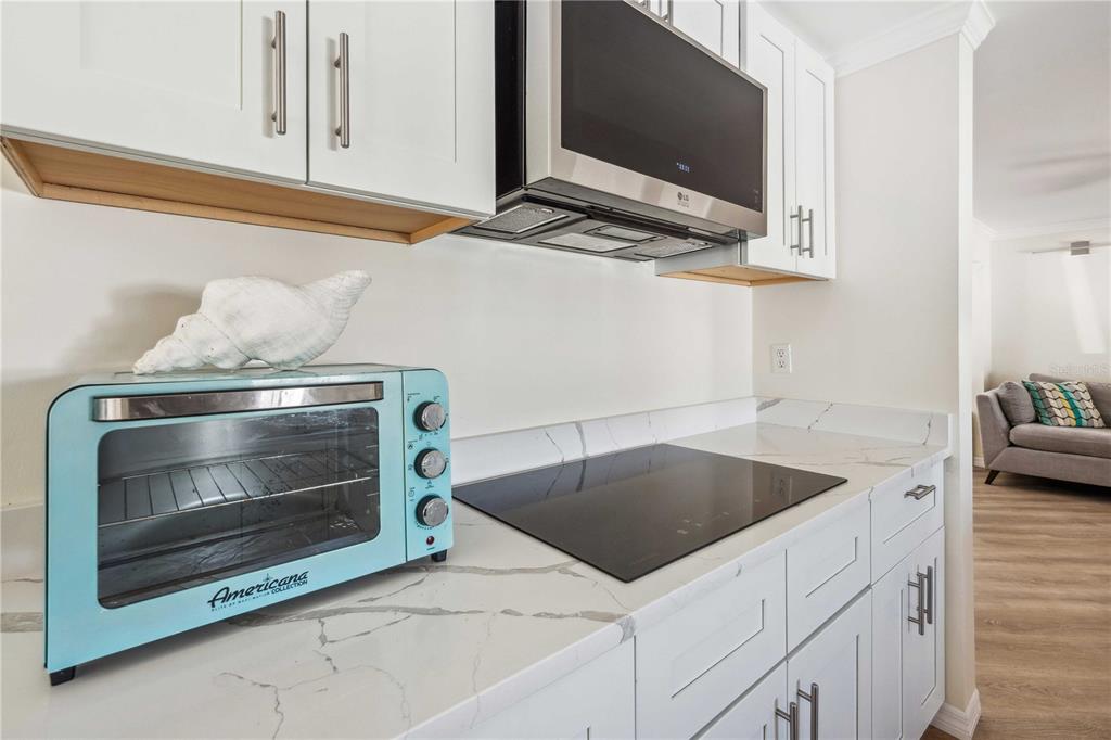 5307 Flint Street Zephyrhills, FL 33542 - Photo 15 of 63 a kitchen with a stove and a microwave