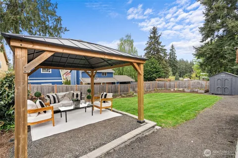 a view of outdoor space yard deck patio and outdoor kitchen