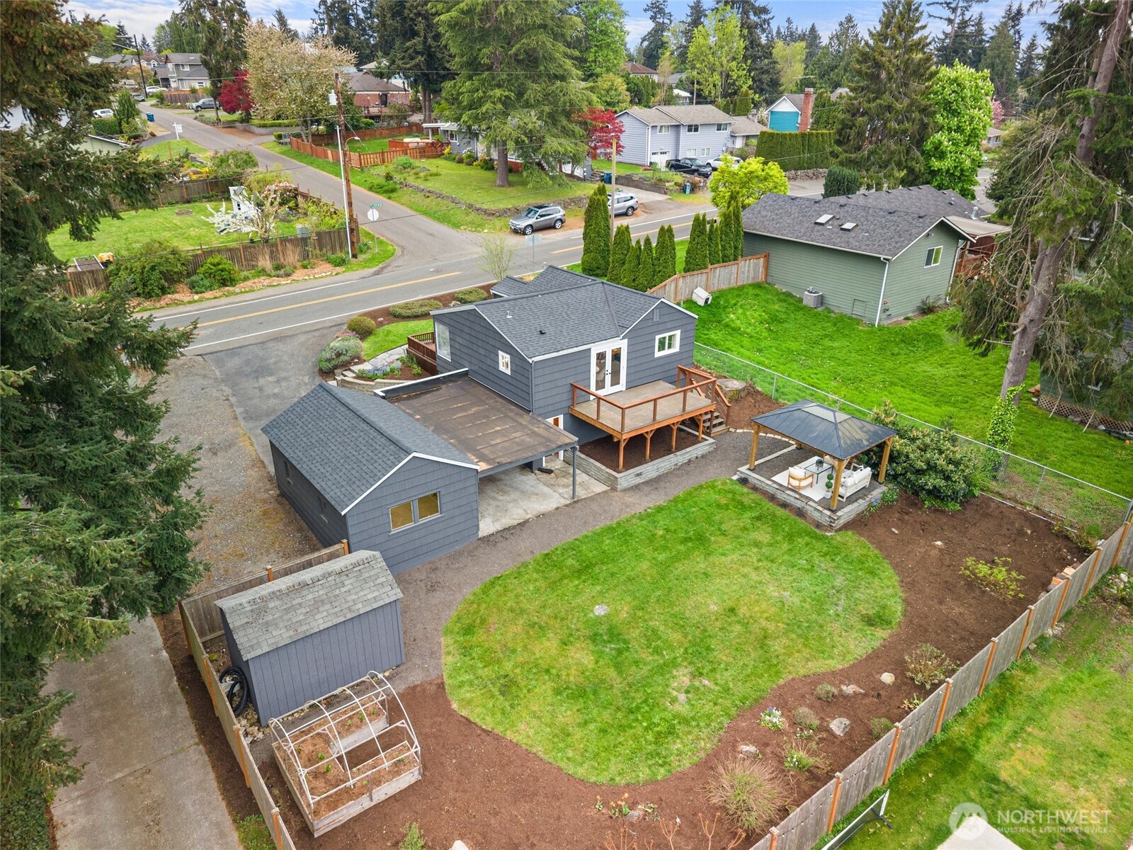 8129 224th Street Southwest Edmonds, WA 98026 - Photo 24 of 27 an aerial view of a house with outdoor space