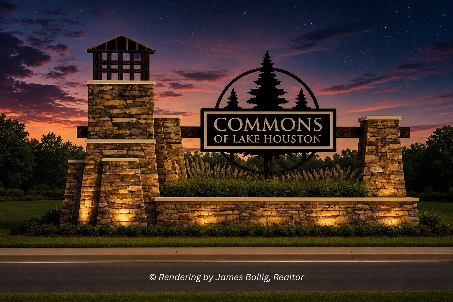 28503 Riverside Crest Lane Houston, TX 77336 - Photo 3 of 50 The Commons of Lake Houston - New Community Monument Rendering