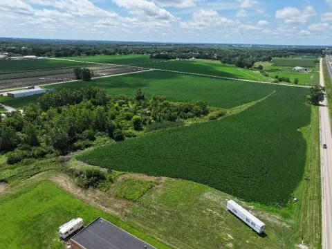 a view of a golf course with a big yard