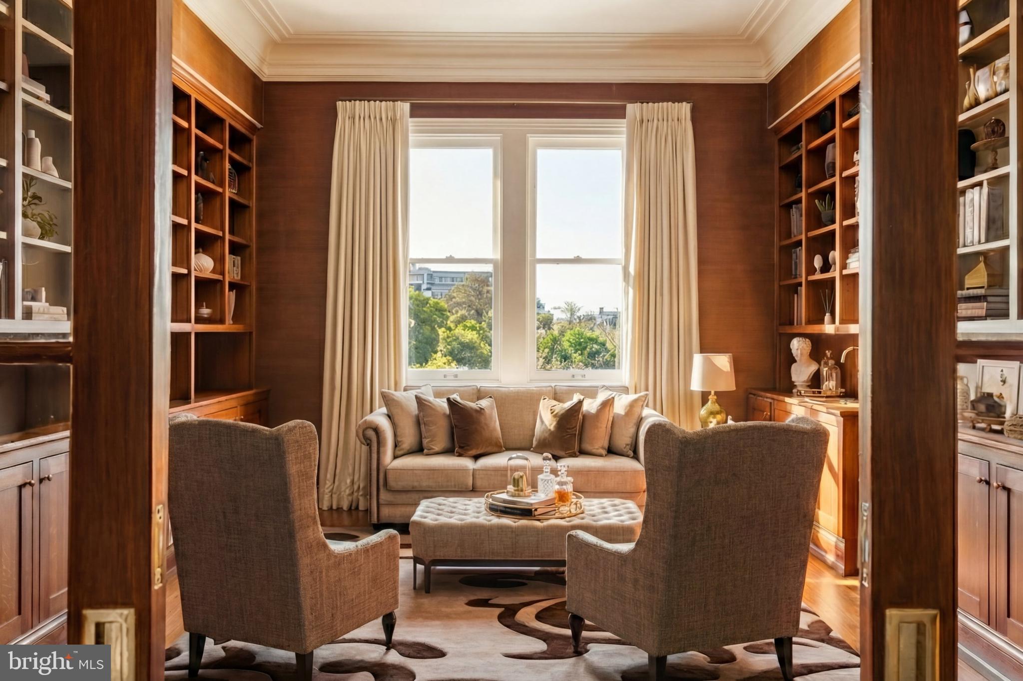 2000 Massachusetts Avenue Northwest Washington, DC 20036 - Photo 12 of 50 Library with Custom Built-Ins