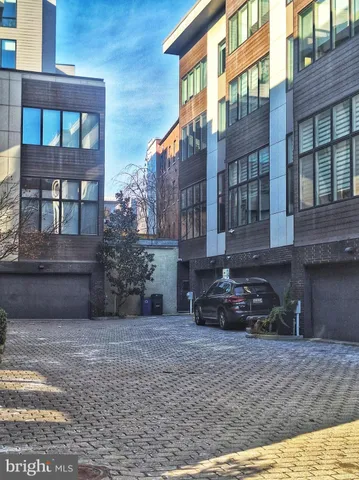 a view of a brick wall of the building