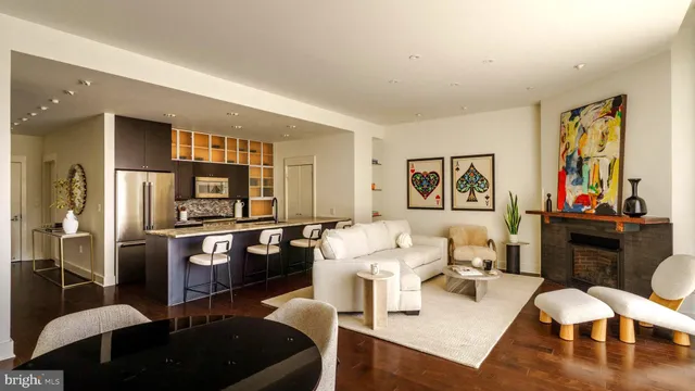 a city view with tall buildings