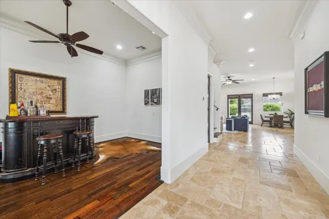 a view of livingroom with furniture and a fireplace