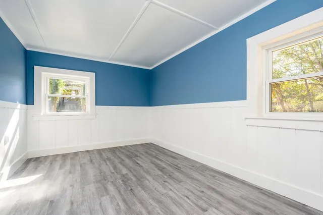 an empty room with a window